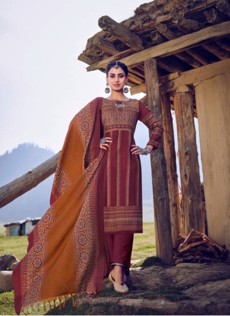 Belliza Saiba Winter Alpine Wool Pashmina Dress Material
